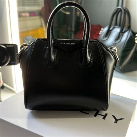 givenchy bk600gk0kk|Micro Antigona bag in Box leather .